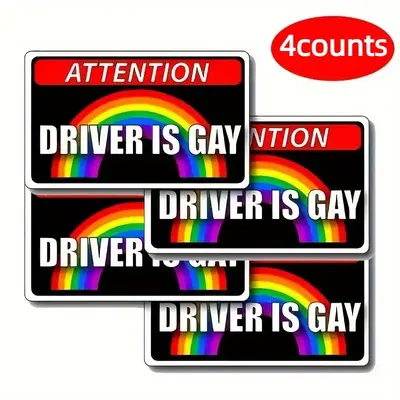 Car Warning Sticker, Creative Car Sticker, Decorative Decal Sticker for Car Window, Bumper, Door, Truck, SUV