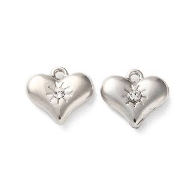 Rack Plating Alloy Rhinestone Pendants
