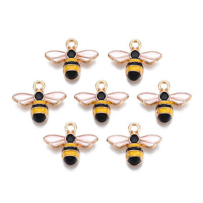Light Gold Plated Alloy Enamel Pendants