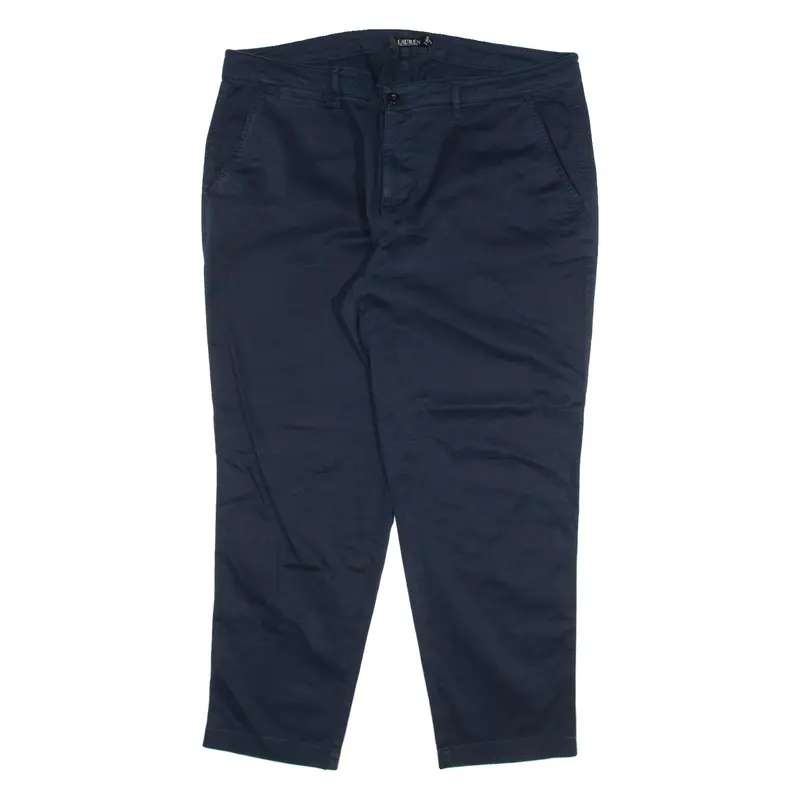 LAUREN RALPH LAUREN Womens Trousers Blue Relaxed Tapered W40 L28