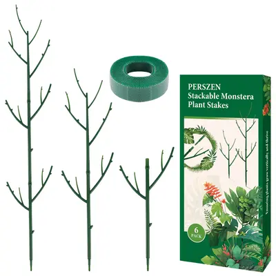 PERSZENStackable Monstera Plant Support Stakes, Plant Support Stakes for Indoor Plants Tall, Plant Climbing Support for Monst...