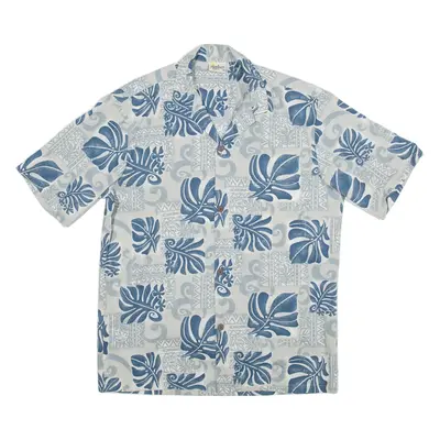 ROYAL CREATIONS Mens Shirt Blue Floral M