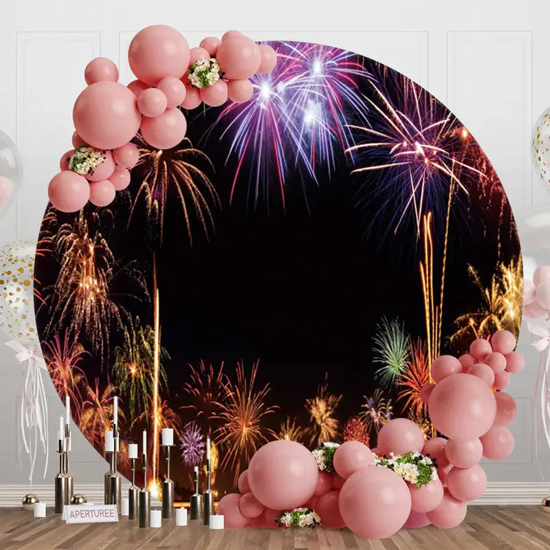 Colorful Carnival Celebrate Holiday Circle Backdrop - Aperturee