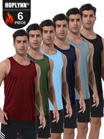 HOPLYNN 6 Pack Men's Quick Dry Workout Tank workout tops Breathable Gym Sleeveless Muscle Shirts for Active Men workout cloth...