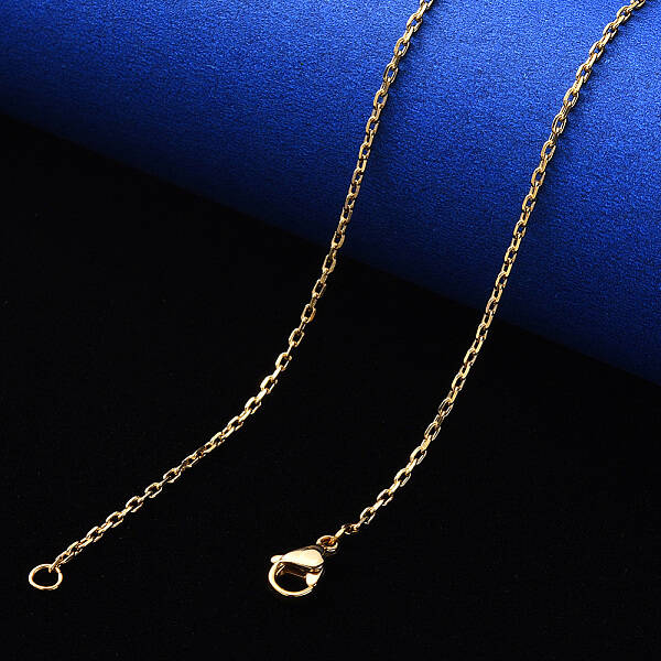 PVD Vacuum Plating 304 Stainless Steel Cable Chain Necklace