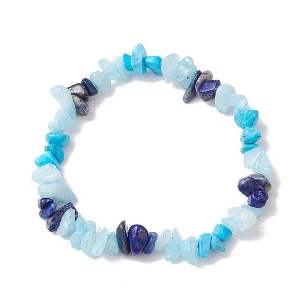 Natural & Syntheti Gemstone Stretch Bracelets for Women