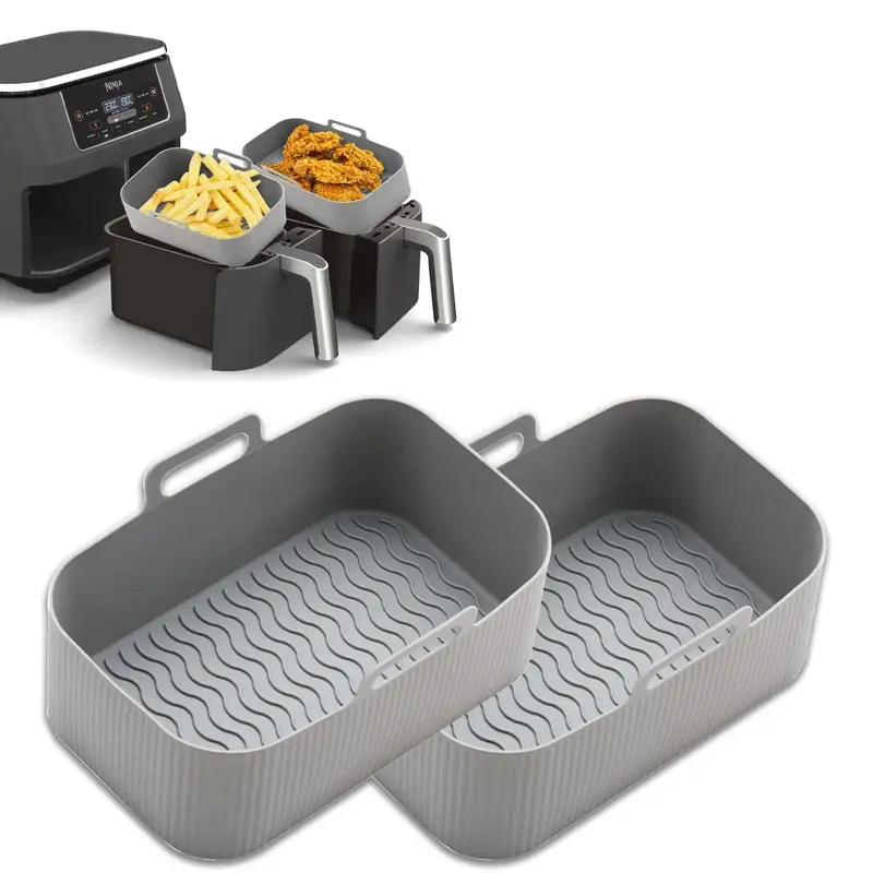 Silicone Baking Tray, 1 Count Reusable Heat Resistant Air Fryer Liner, Portable Dishwasher Safe Baking Accessories