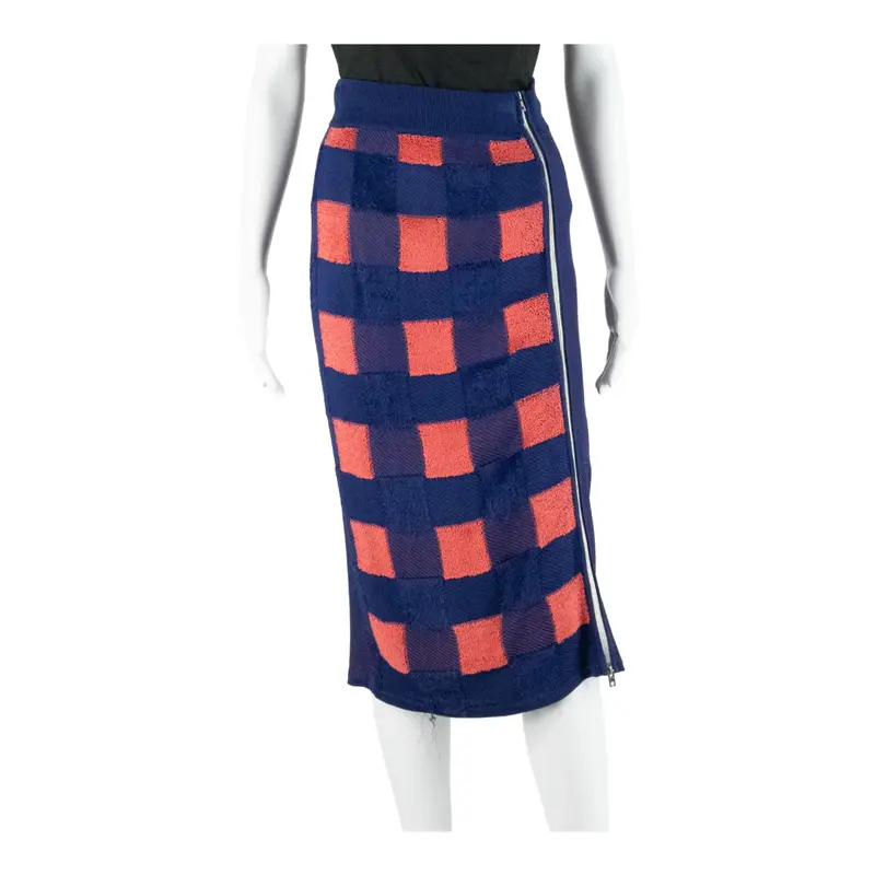 RAG & BONE Knee Length Straight Skirt Blue Womens XS