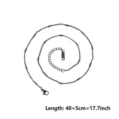 2mm Unisex 304 Stainless Steel Curb Chains Necklaces with Tube