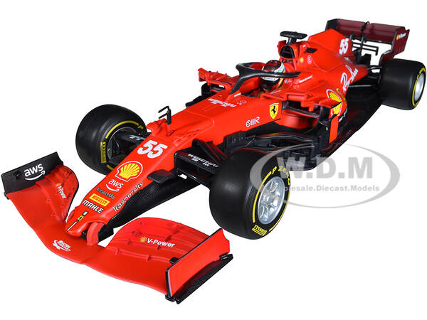 Ferrari SF21 55 Carlos Sainz Formula One F1 Car \