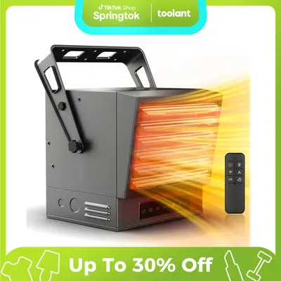 InoKraft 240v Garage Heater with Remote, Ceiling Mount Fan Forced Shop Heater with Digital Thermostat, 12-hour Timer, Overhea...