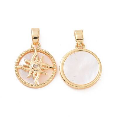 Brass Micro Pave Clear Cubic Zirconia Pendants