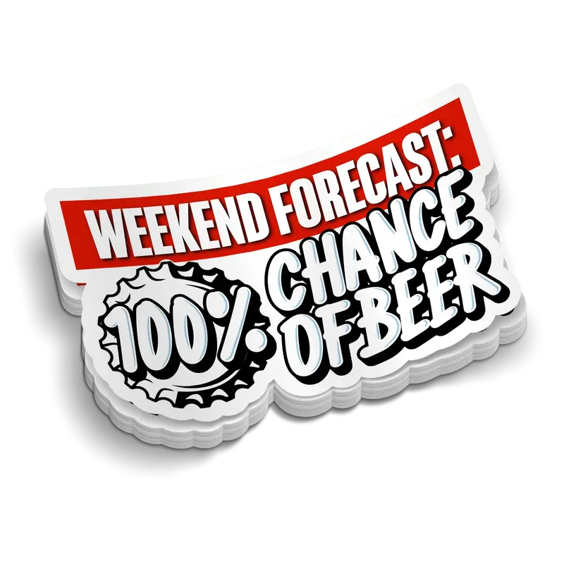 Weekend Forecast - Hard Hat Decal