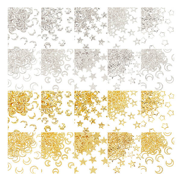 1400Pcs 20 Style Brass Cabochons