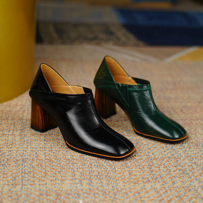 Chiko Benni Square Toe Block Heels Loafer