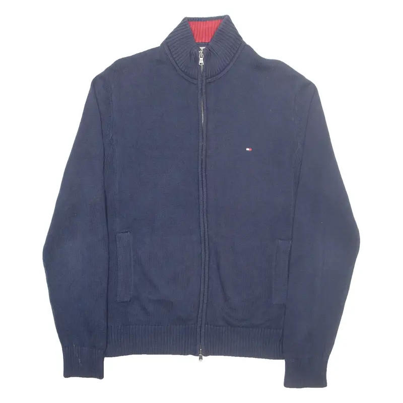 TOMMY HILFIGER Mens Jumper Blue Tight Knit M