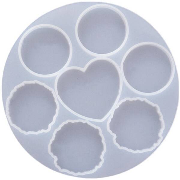 DIY Heart/Round Cabochons for Phone Grip Silicone Molds