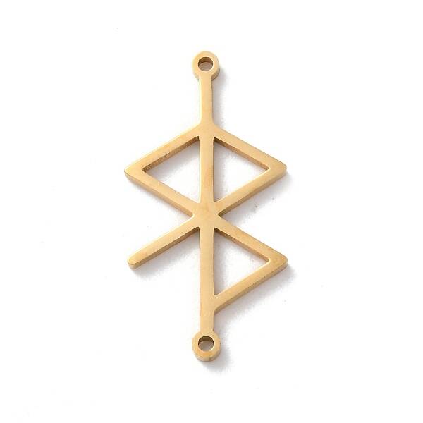 304 Stainless Steel Amulet Rune Love Peace Connector Charms
