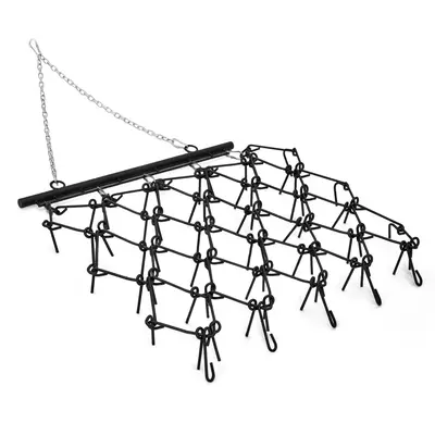 Garvee Heavy Duty Drag Harrow 5x4.5 FT Q235 Steel Thick Tines Adjustable Tow Bar Powder Coated Black for ATV UTV Lawn Tractor...