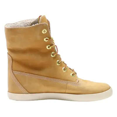 TIMBERLAND Lace-Up Boots Orange Leather Womens UK 5