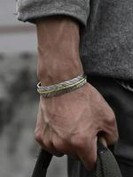 Men's Boho Style Feather Design Bangles Bracelets, High Quality Bracelet, Hand Chains Adjustable Open Bangle for Party, Daily...