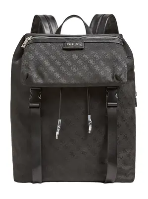 Guess, Salameda, Polyester, Fabric Backpack, Black, Laptop Complement, Unisex