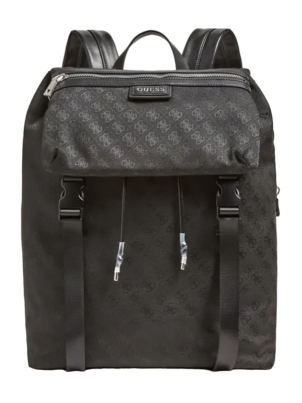 Guess, Salameda, Polyester, Fabric Backpack, Black, Laptop Complement, Unisex