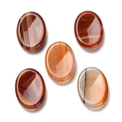Oval Natural Red Banded Agate Worry Stone