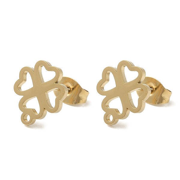 Ion Plating(IP) 304 Stainless Steel Stud Earring Findings