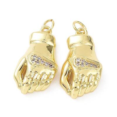 Rack Plating Brass with Cubic Zirconia Pendants