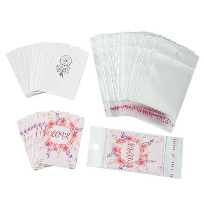 24Pcs 3 Colors Cardboard Necklace Display Cards