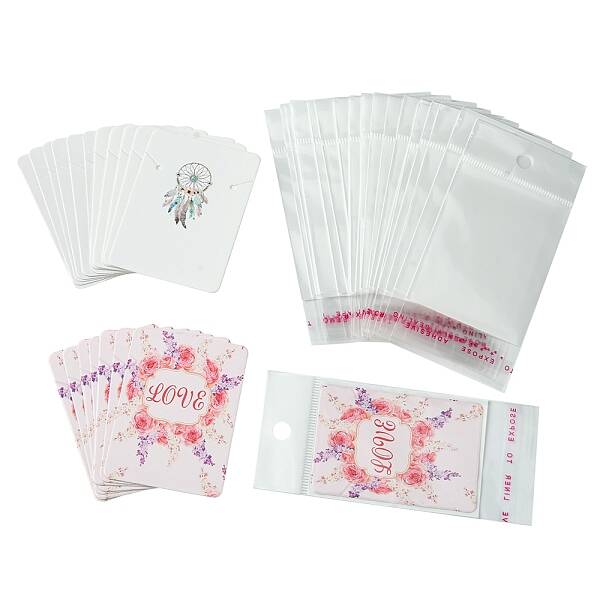 24Pcs 3 Colors Cardboard Necklace Display Cards