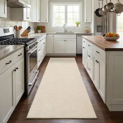 Garvee Washable Runner Rug 2x6 Hallway Runner Rug Modern Solid Color Non Slip Runners Minimalist Low Pile Non-Shedding Long R...