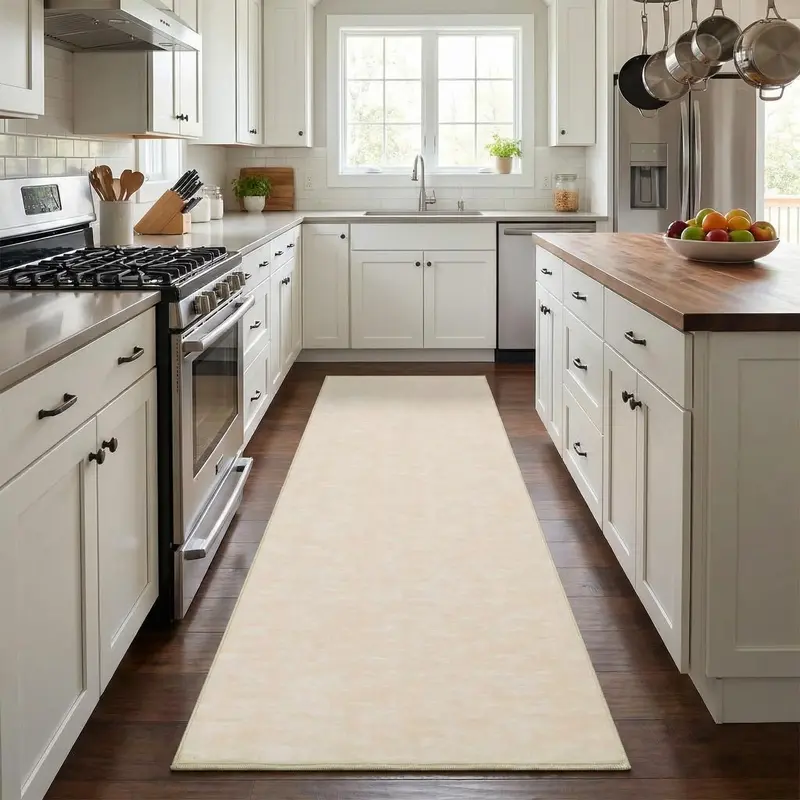 Garvee Washable Runner Rug 2x6 Hallway Runner Rug Modern Solid Color Non Slip Runners Minimalist Low Pile Non-Shedding Long R...