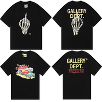 GALLERY DEPT short-sleeved casual versatile T-shirt creative car pure cotton print short-sleeved skull print fitness sports r...
