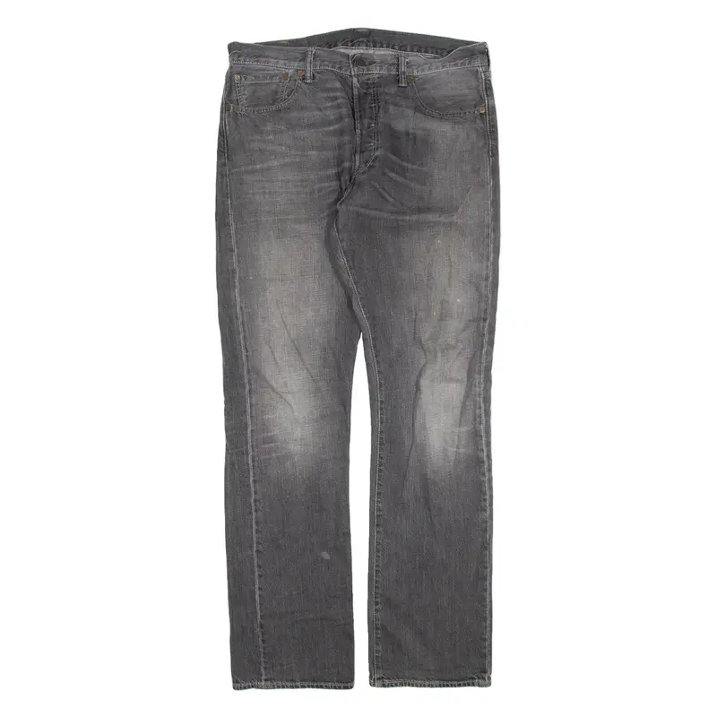 LEVI'S 501 Jeans Mens Grey Regular Straight W34 L34
