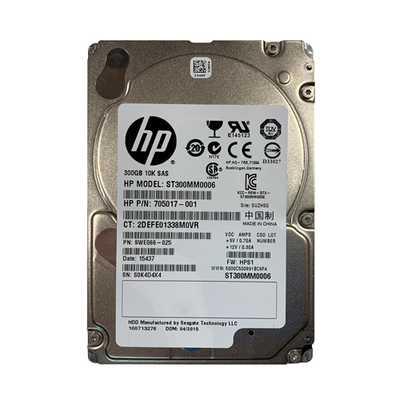 705017-001 HP 300GB 6Gb/s SAS 10000 2.5-inch 64MB Hard Drive