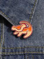 Cute Cartoon Animal Themed Brooch, Fashion Alloy Pin for Daily Clothing Decor, Trendy All-match & Exquisite Brooch for Birt...