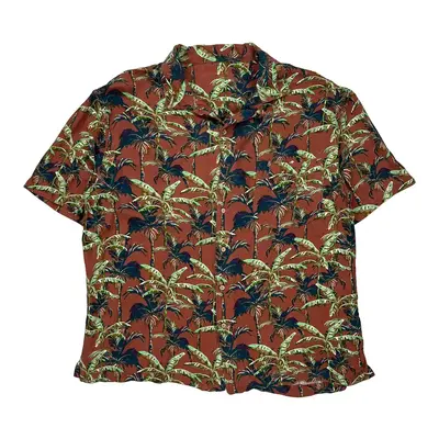 Unbranded Hawaiian Shirt - XL Brown Cotton