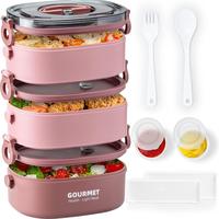 Bento Box Adult Lunch Box,Leak-Proof Kitchen Items, Daily Gift Stacking Lunch Box, (3-Tier) Portable Stackable Food Container...