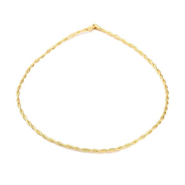 Brass Double Braided Round Snake Chain Necklaces