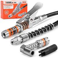 【Deals for You Days】THINKWORK Grease Machine Coupler Set, Strong Lock on Greases Machine Couplers with 90° Grease Couple...