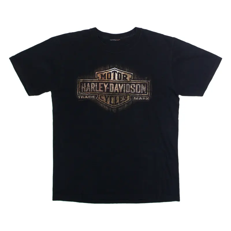 HARLEY DAVIDSON Harley & Snow 2013 Tyrol Mens Biker T-Shirt Black Crew Neck M