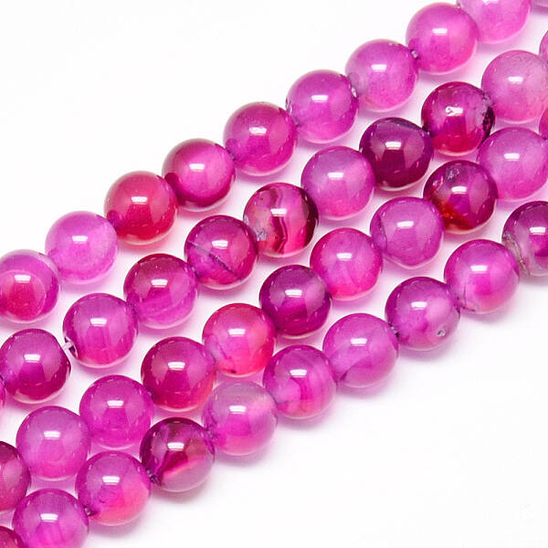 Natural Striped Agate/Banded Agate Beads Strands