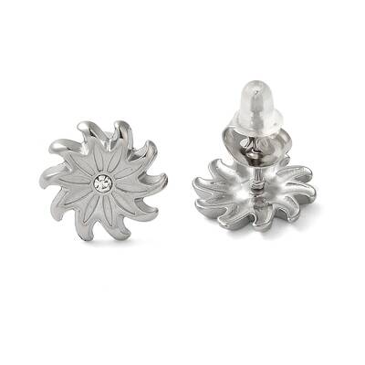 Non-Tarnish 304 Stainless Steel Embossing Stud Earrings