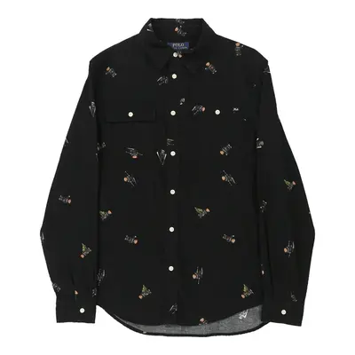Age 16 Ralph Lauren Graphic Patterned Shirt - XL Black Cotton