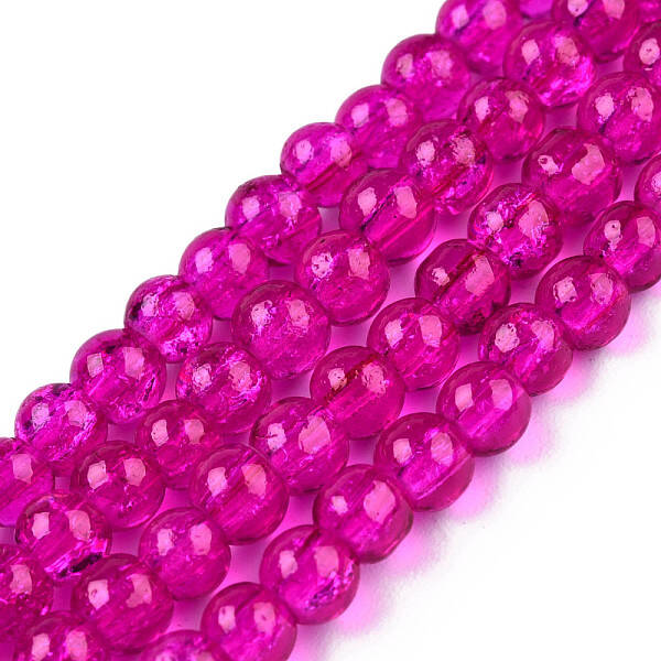 Crackle Glass Beads Strands