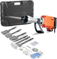 VEVOR Demolition Jack Hammer with 2/4/6 Chisel Bit, 360°C Swiveling Front Handle, Electric Hammer & Gloves for Concrete Brea...