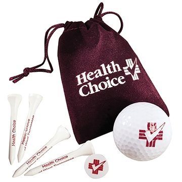 72 Custom Golf Gift Set In Velour Bag - Biodegradable & ...