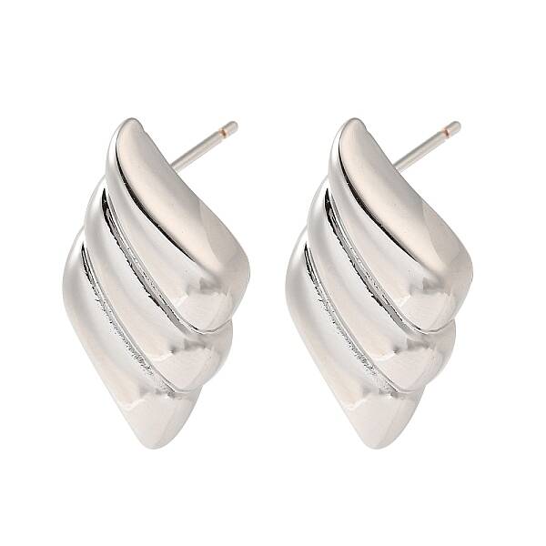 Rack Plating Brass Stud Earrings